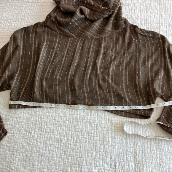 EUC Free People brown cowl neck cropped top - Picture 10 of 10